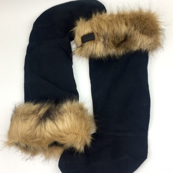 Hunter Faux Fur Cuff Tall Boot Sock sz L - Picture 5 of 9
